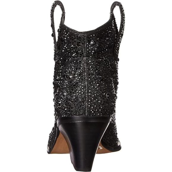 JESSICA SIMPSON Womens Black Notch Pull-Tabs Zadie Slip On Western Boot 5 M - Picture 2 of 4